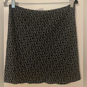 John Galt Floral Black and White Skirt